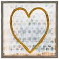 Heart of Gold Art Print - Grey Wood