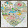 Choose Love Art Print in White (Grey Wood)