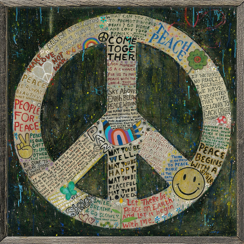 Choose Peace Art Print in Black