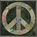 Choose Peace Art Print in Black (Grey Wood)