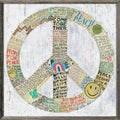 Choose Peace Art Print in White (Grey Wood)
