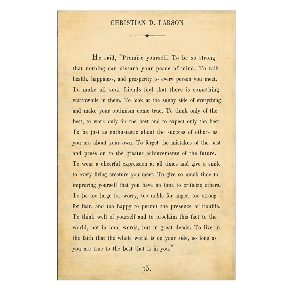 Christian D. Larson - Book Collection - Art Print