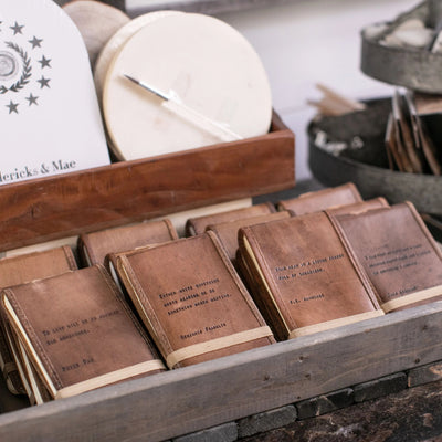 Mini Signature Leather Journals - Maple