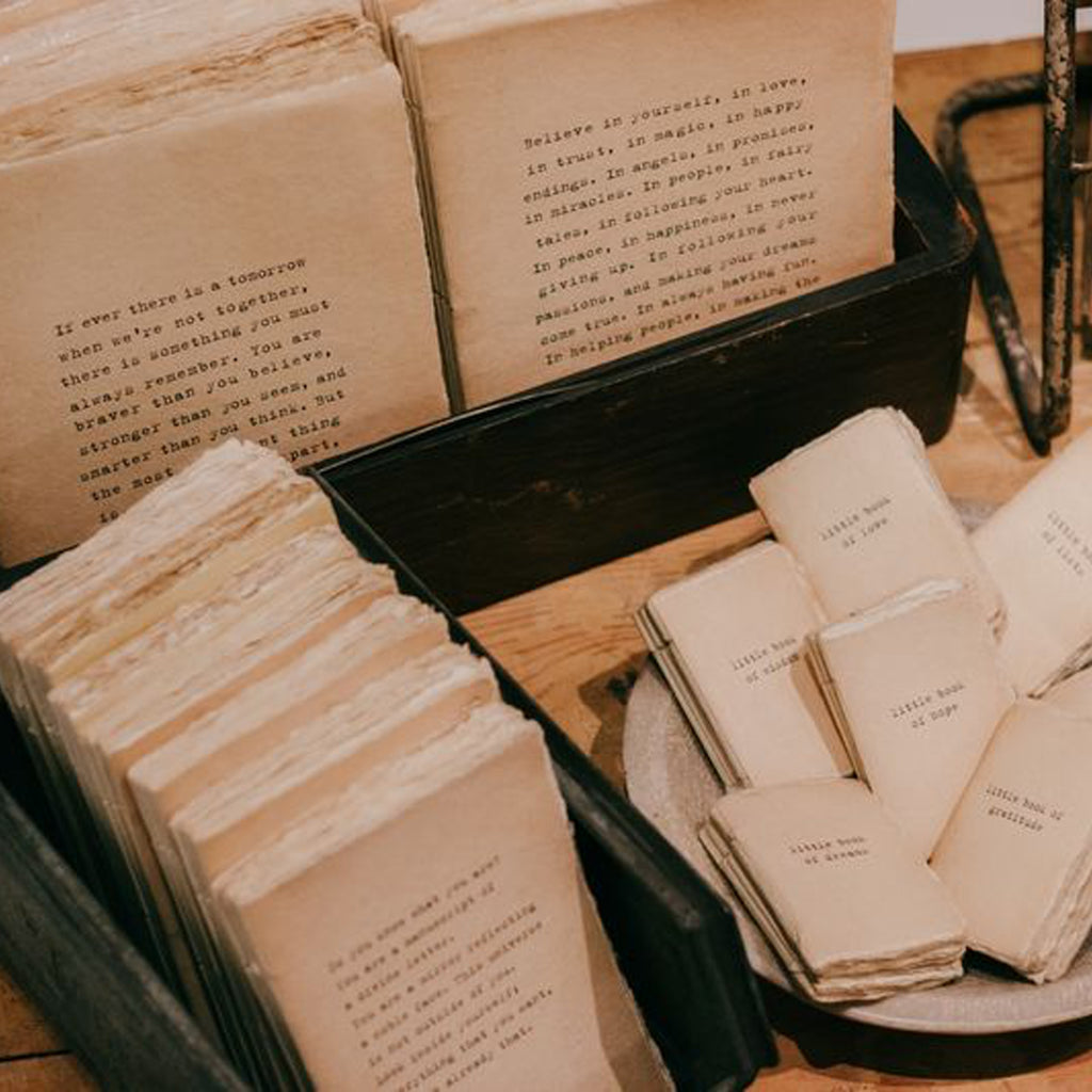 Remember When Large Deckled Edge Notebook - Cream