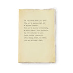 ***Do You Know What You Are Medium Deckled Edge Notebook - Cream