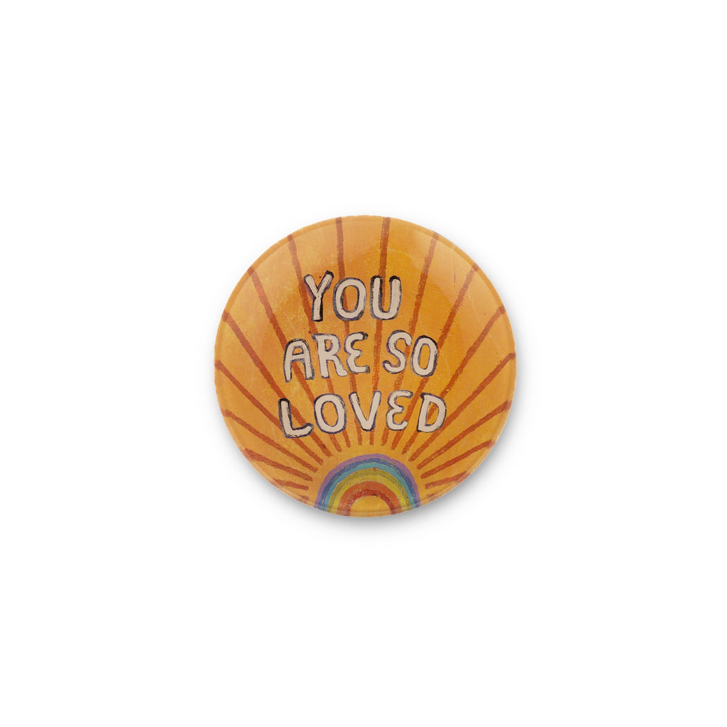 You Are So Loved Mini Round Decoupage Plate - 4"