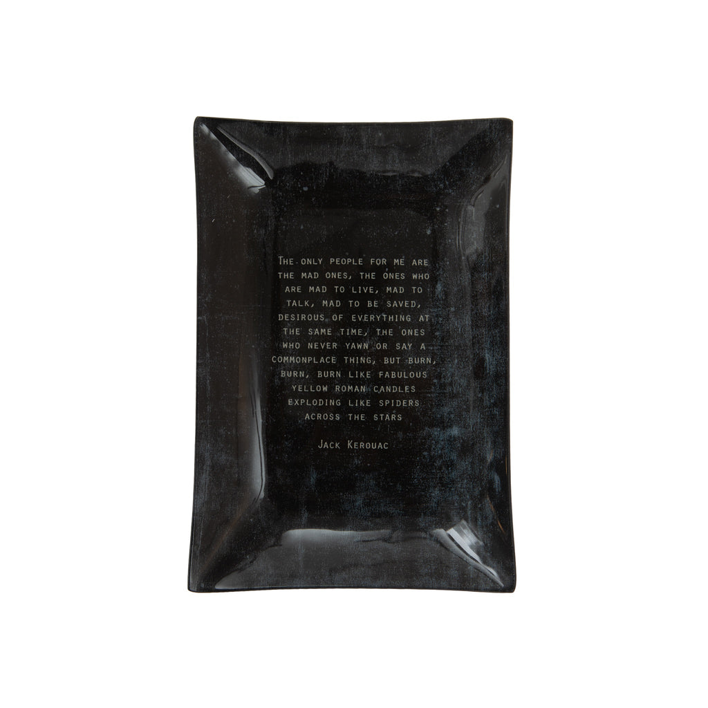 Jack Kerouac Large Rectangular Decoupage Plate
