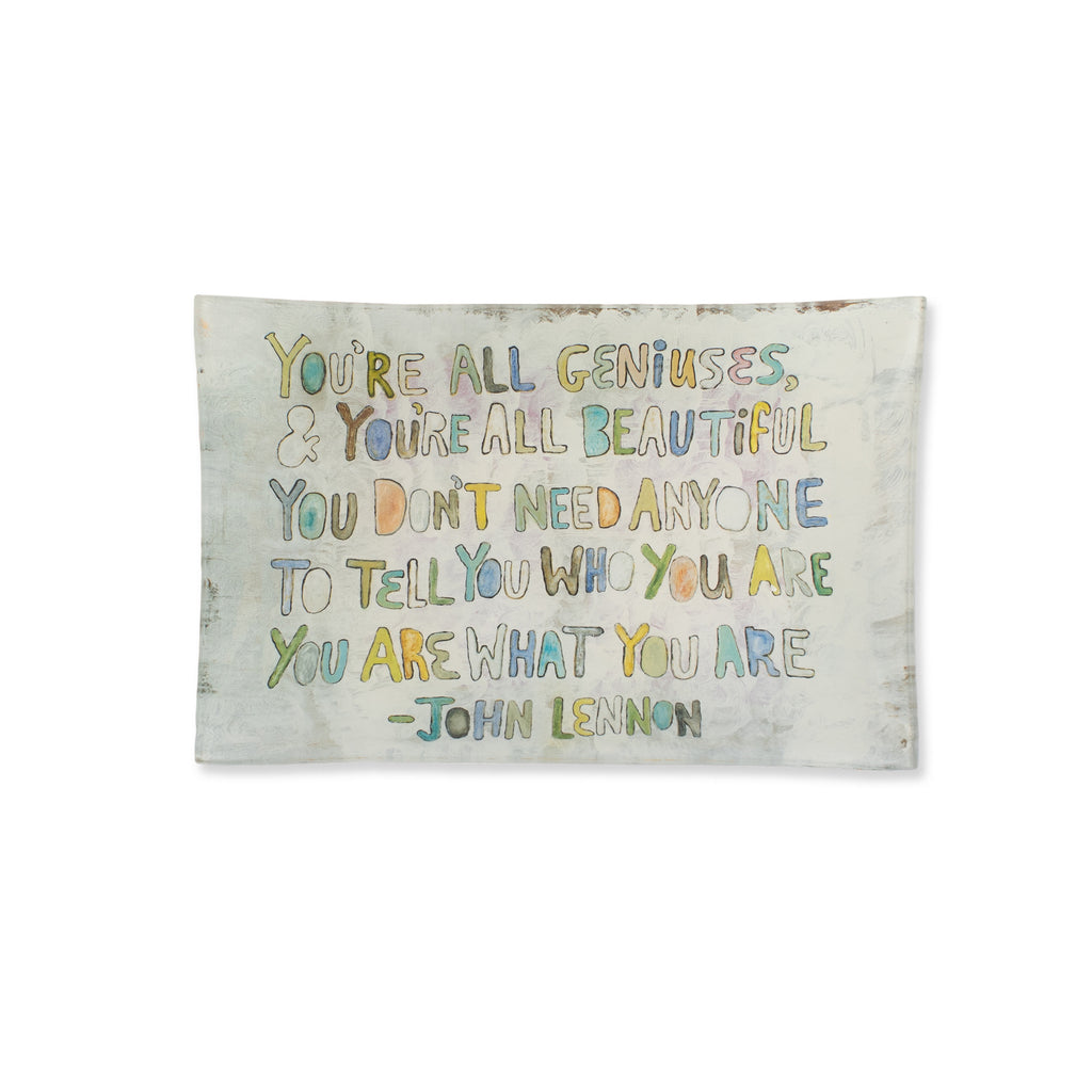 You're All Geniuses Rectangle Decoupage Plate