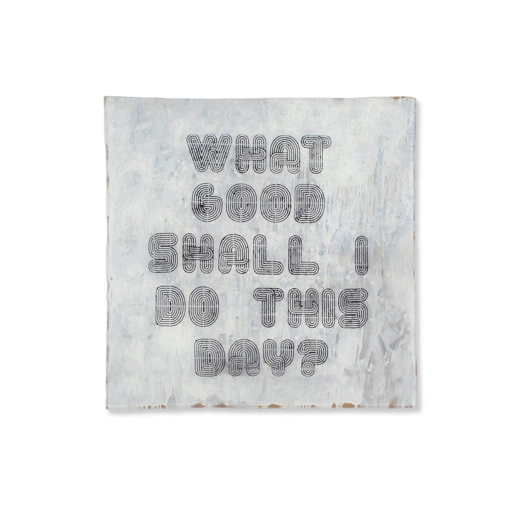 ***What Good Shall I Do Square Decoupage Plate
