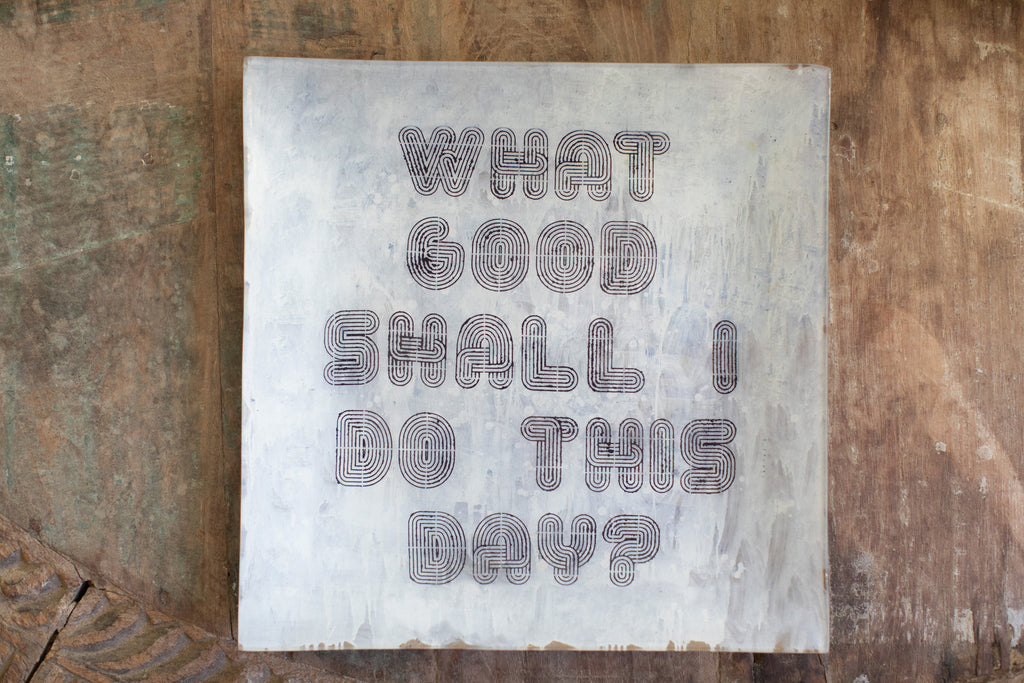 ***What Good Shall I Do Square Decoupage Plate