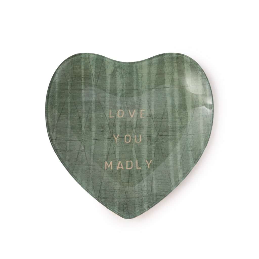 Love You Madly Heart Decoupage Plate