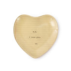 PS I Love You Heart Decoupage Plate