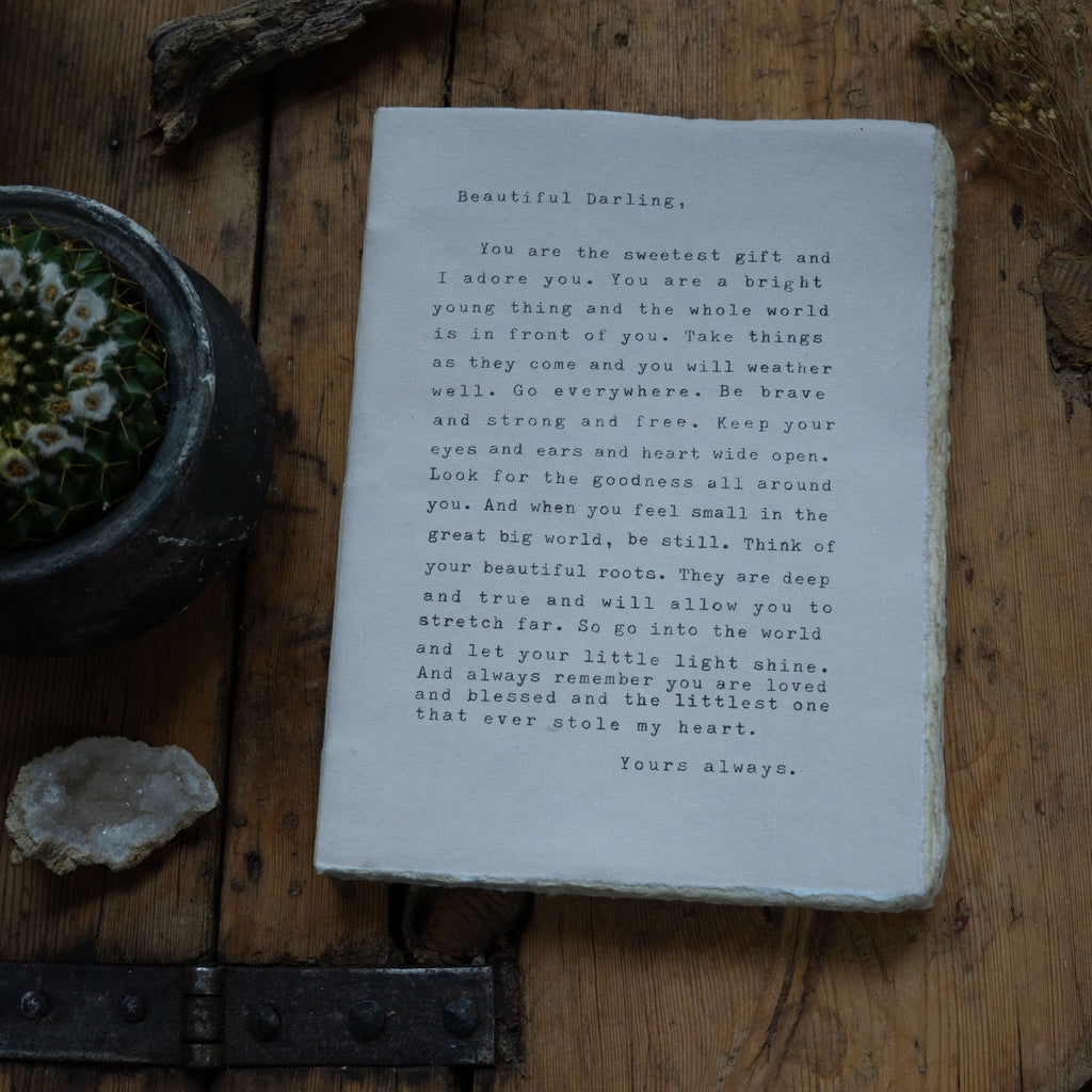 Letter For Sophie Deckled Edge Notebook - Rose