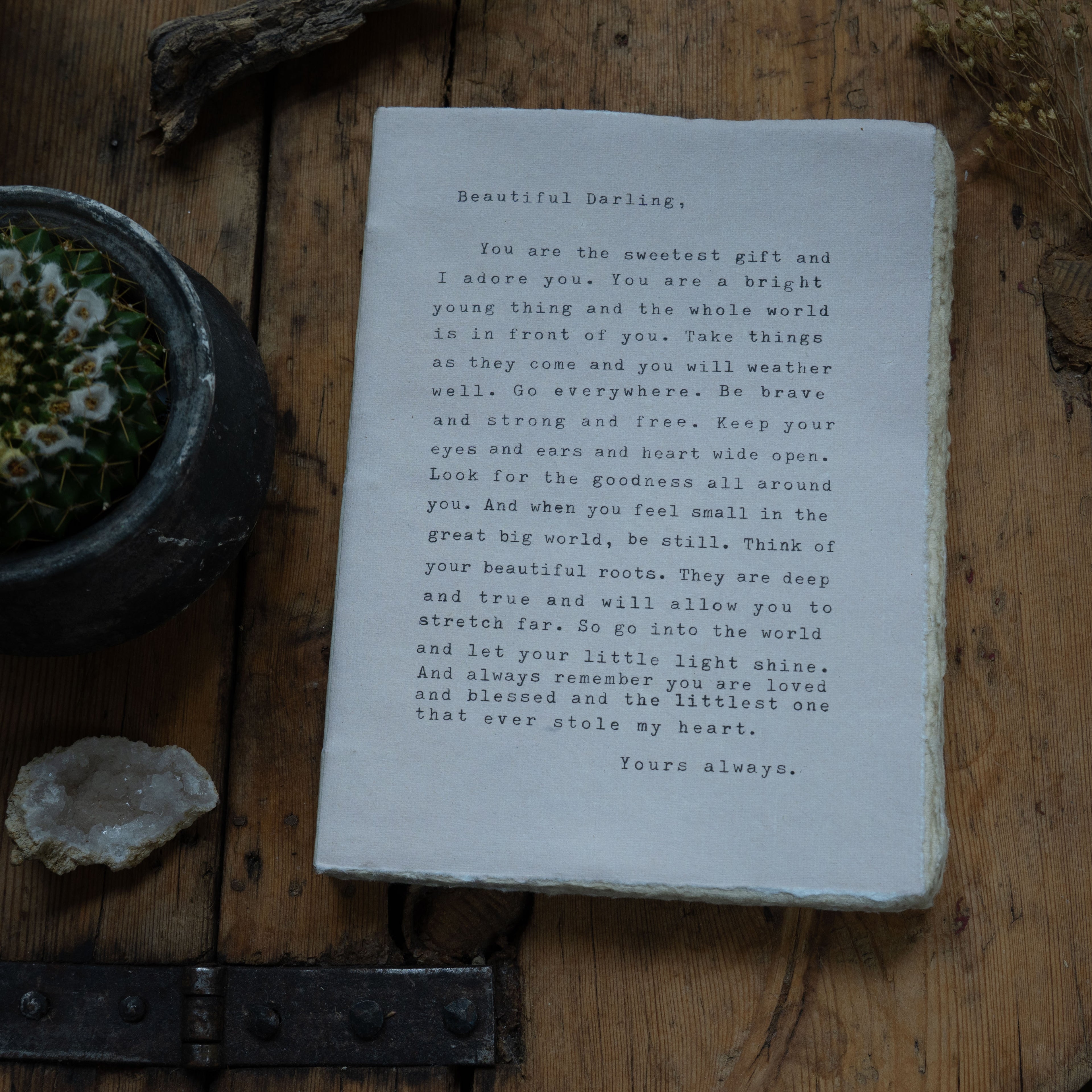 Letter For Sophie Deckled Edge Notebook - Rose