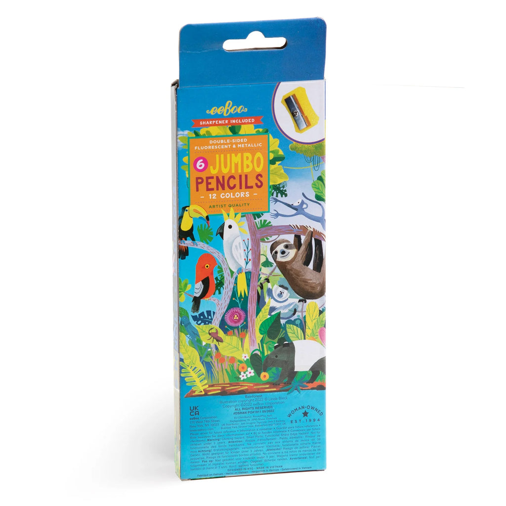 Rainforest 6 Jumbo Double-Sided Color Pencils