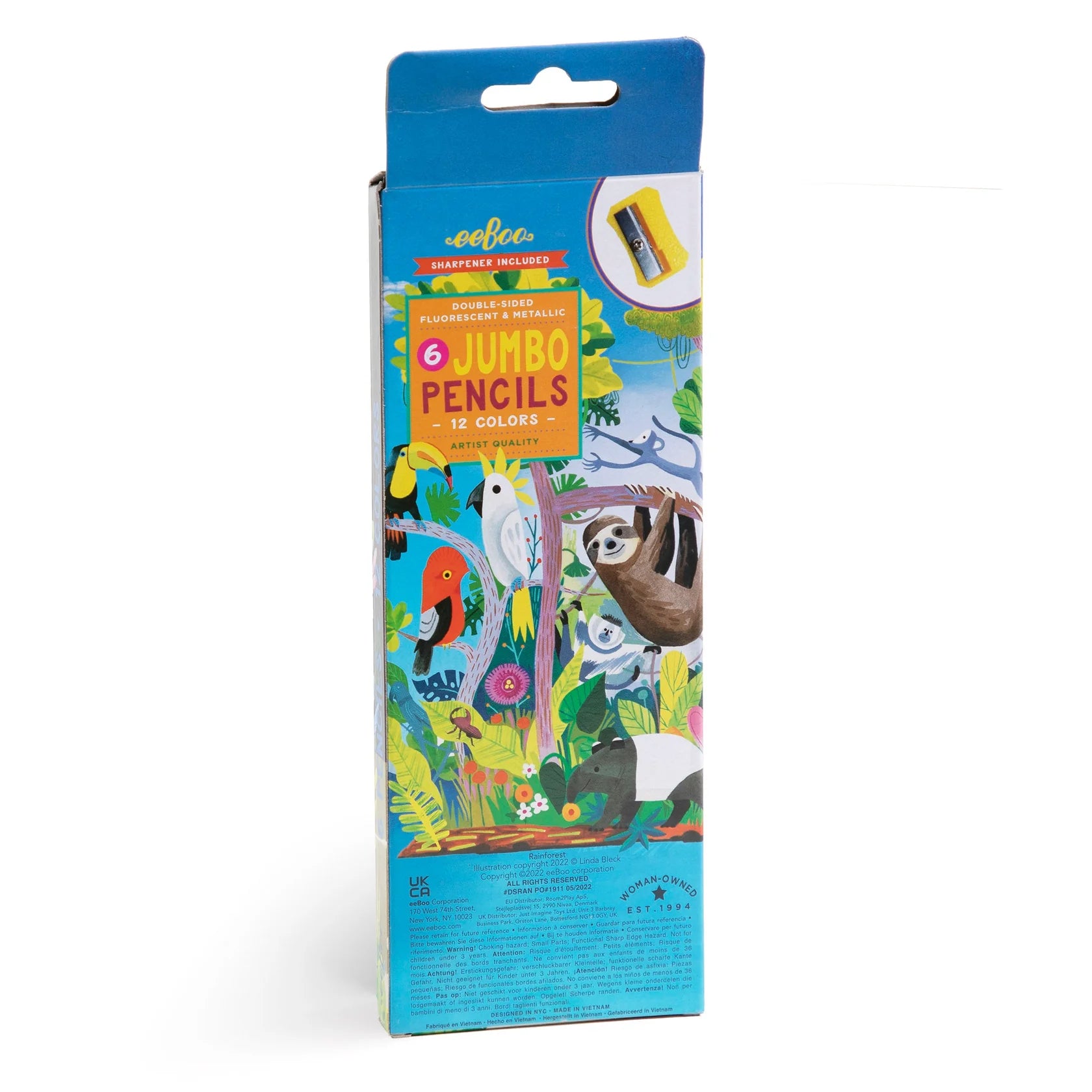 Rainforest 6 Jumbo Double-Sided Color Pencils