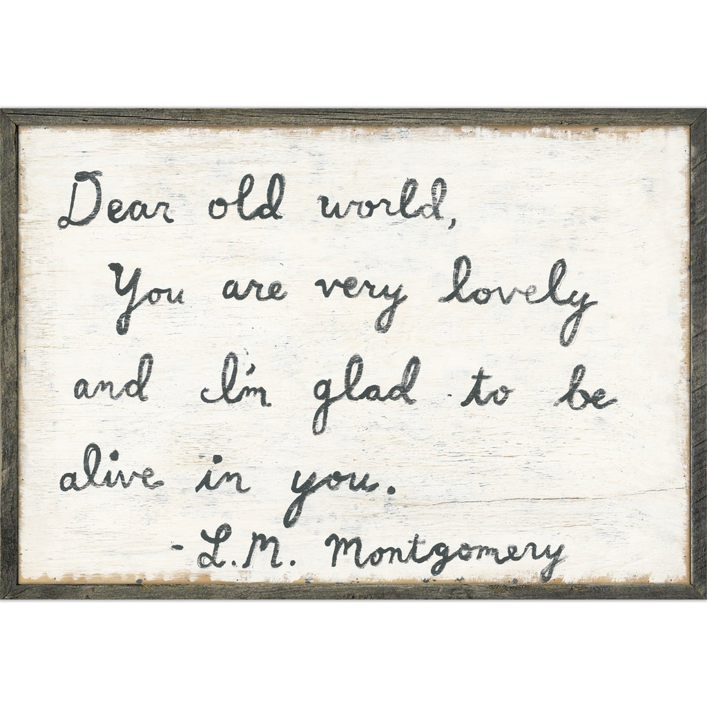 Dear Old World Art Print