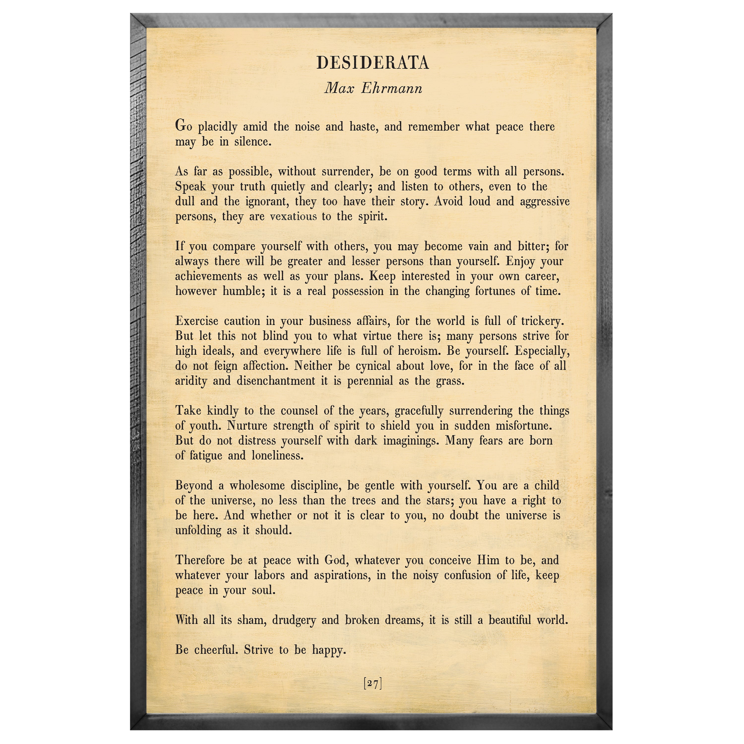 Desiderata - Poetry Collection