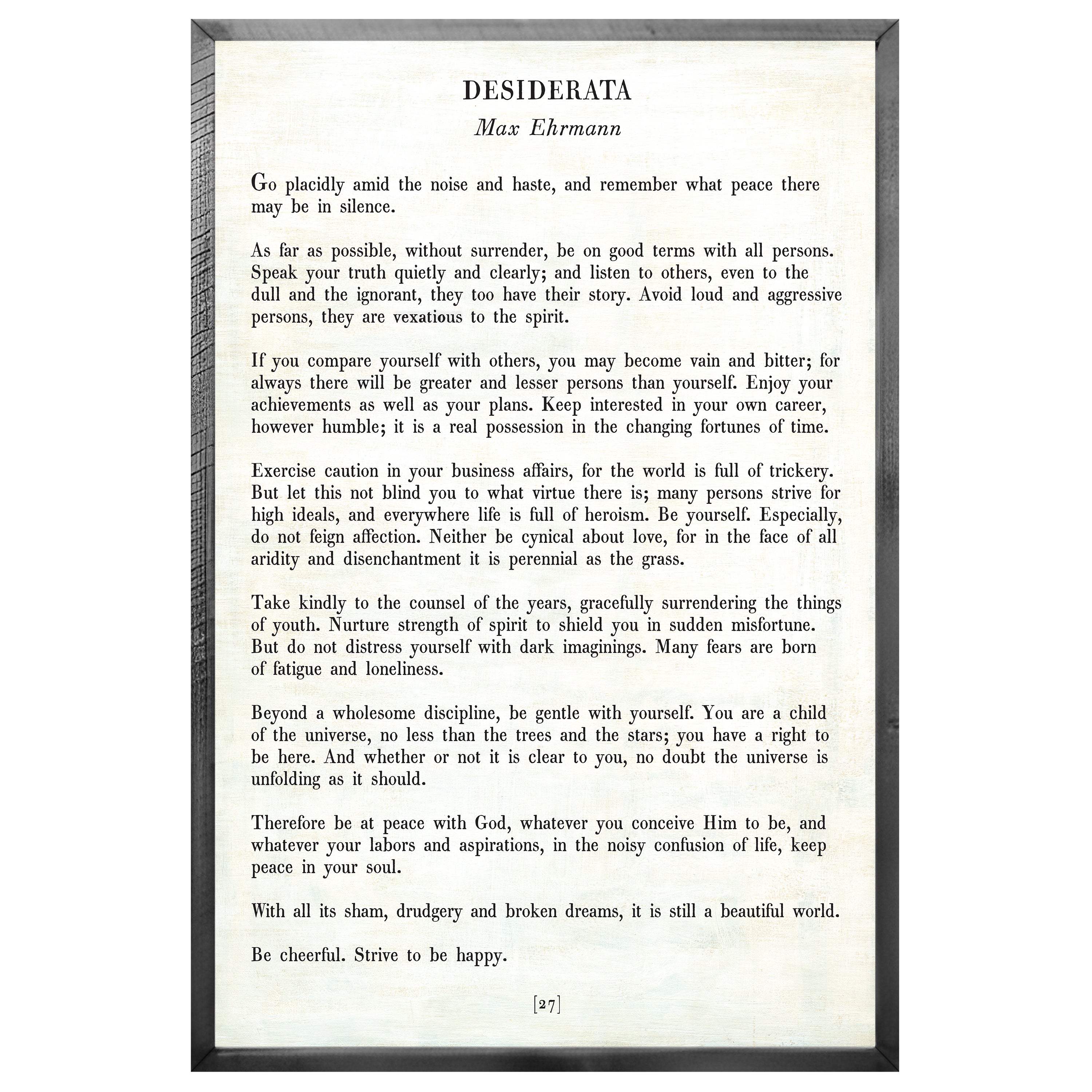 Desiderata - Poetry Collection