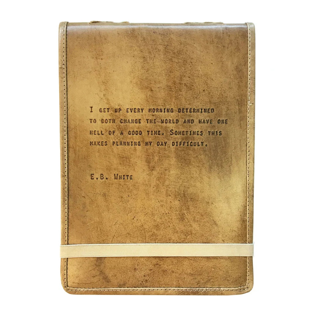 ***I Get Up Every Morning Signature Leather Journal - Maple