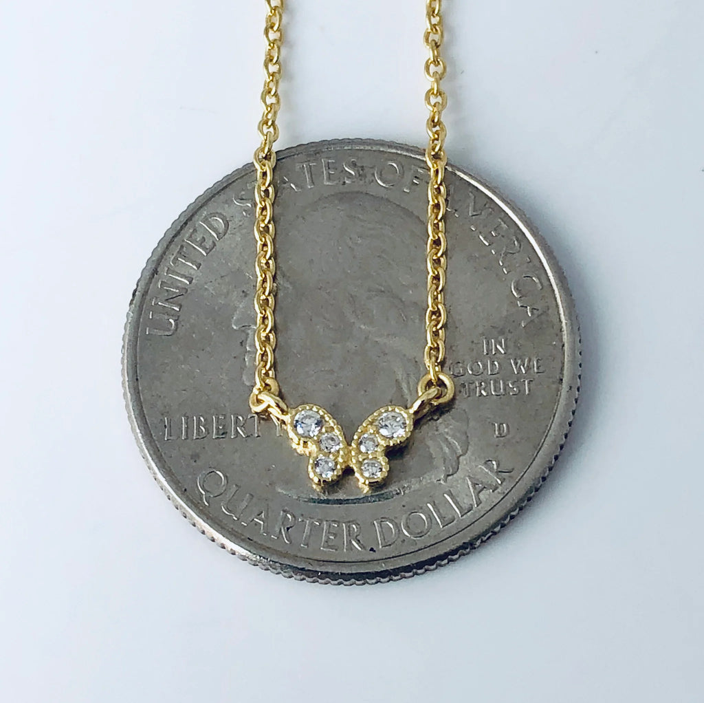 Gold Plated Baby  Butterfly Necklace