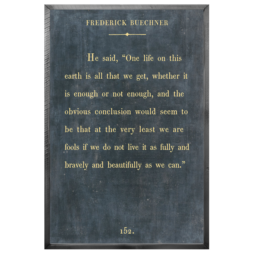 Frederick Buechner Art Print - Book Collection