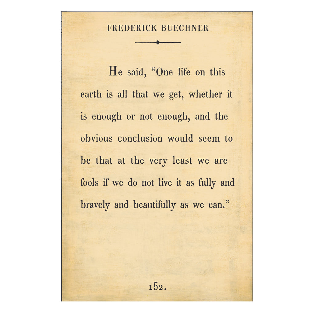 Frederick Buechner Art Print - Book Collection