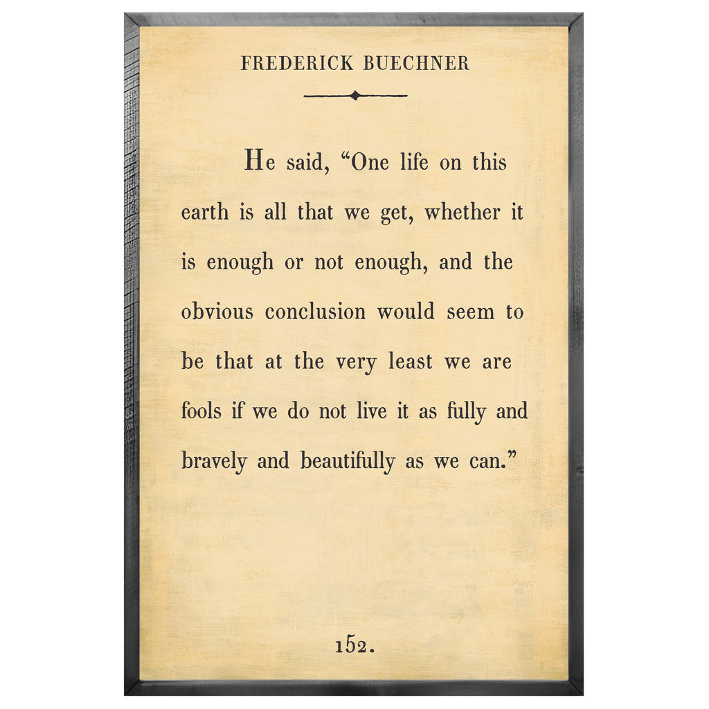 Frederick Buechner Art Print - Book Collection