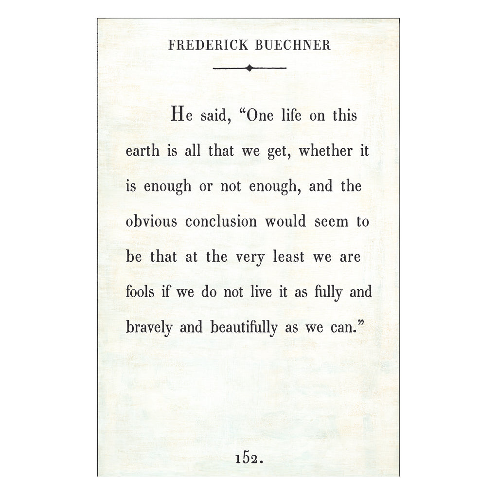 Frederick Buechner Art Print - Book Collection