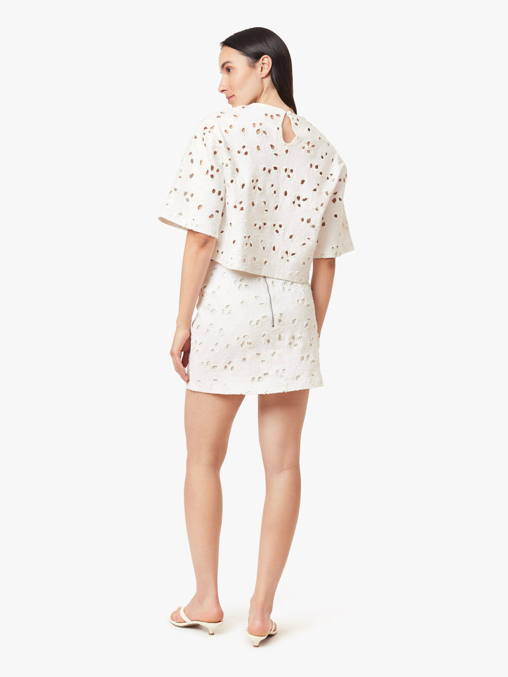 Embroidered Top, White