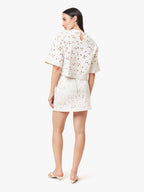 Embroidered Top, White