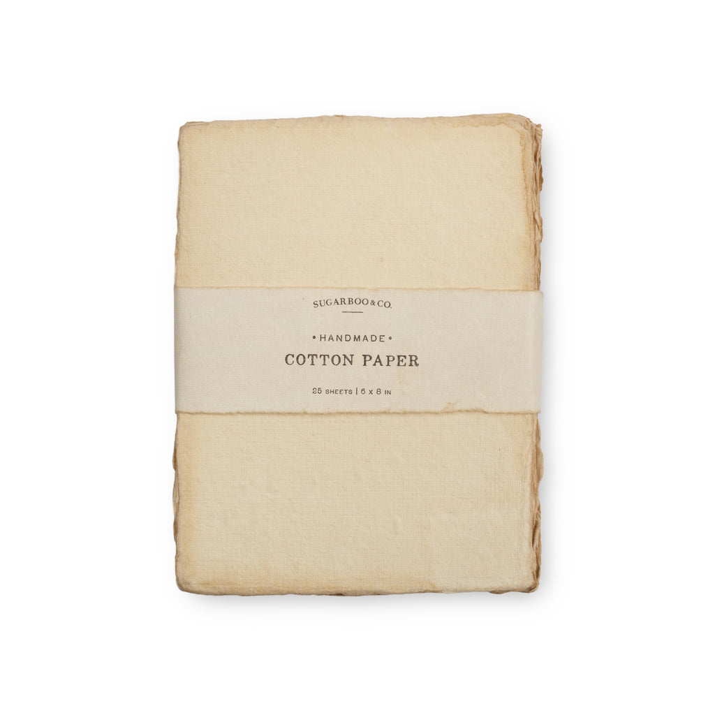 6"x8" Handmade Cotton Paper Bundle - Flax