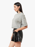 Crew Neck Short Sleeve Sweater