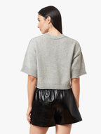 Crew Neck Short Sleeve Sweater
