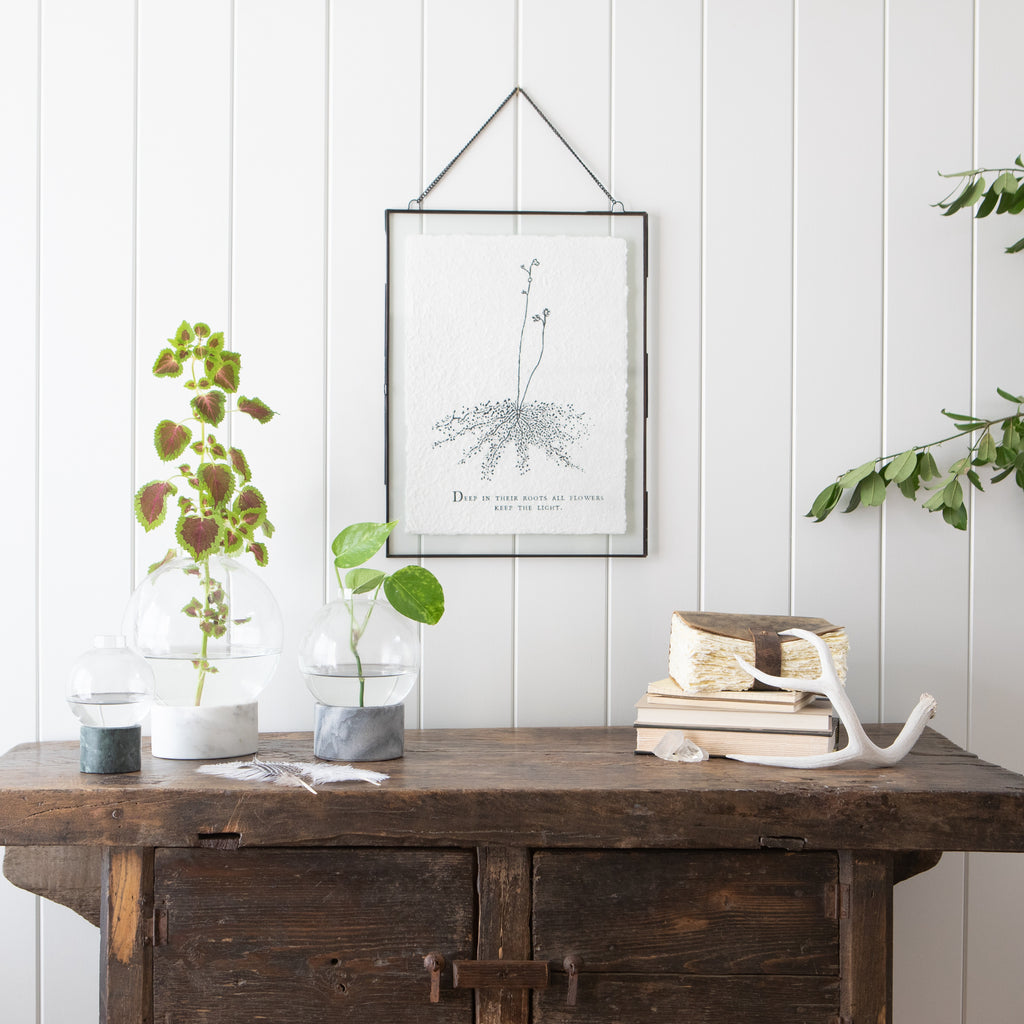 ***Deep In Their Roots Botanical Handmade Paper Print