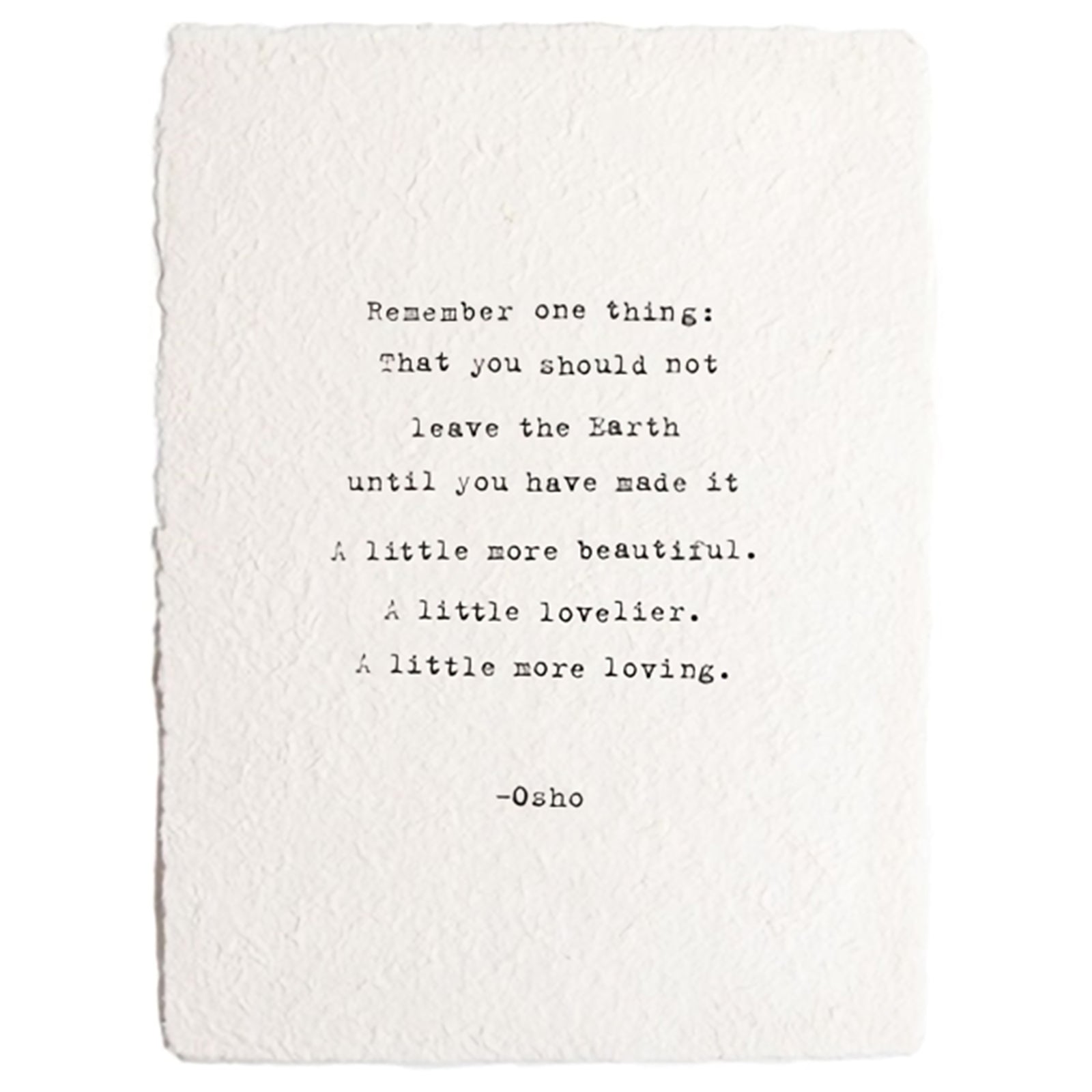 ***Handmade Paper Print - Osho - 12”x16