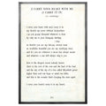 I Carry Your Heart Art Print - Grey Wood