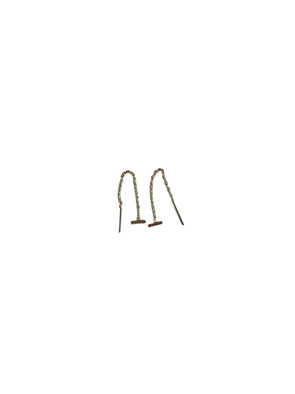 Gold Plated Black Stone Bar Threaders