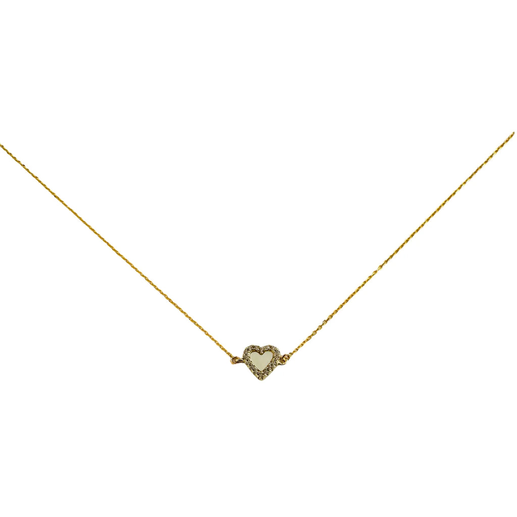 Mother of Pearl Heart Necklace