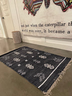 Navy Rug with Fringe - 3' x 5'