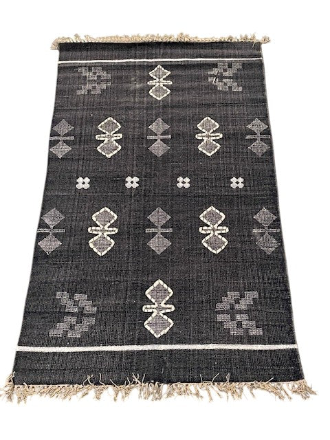 Navy Rug with Fringe - 3' x 5'