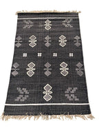 Navy Rug with Fringe - 3' x 5'