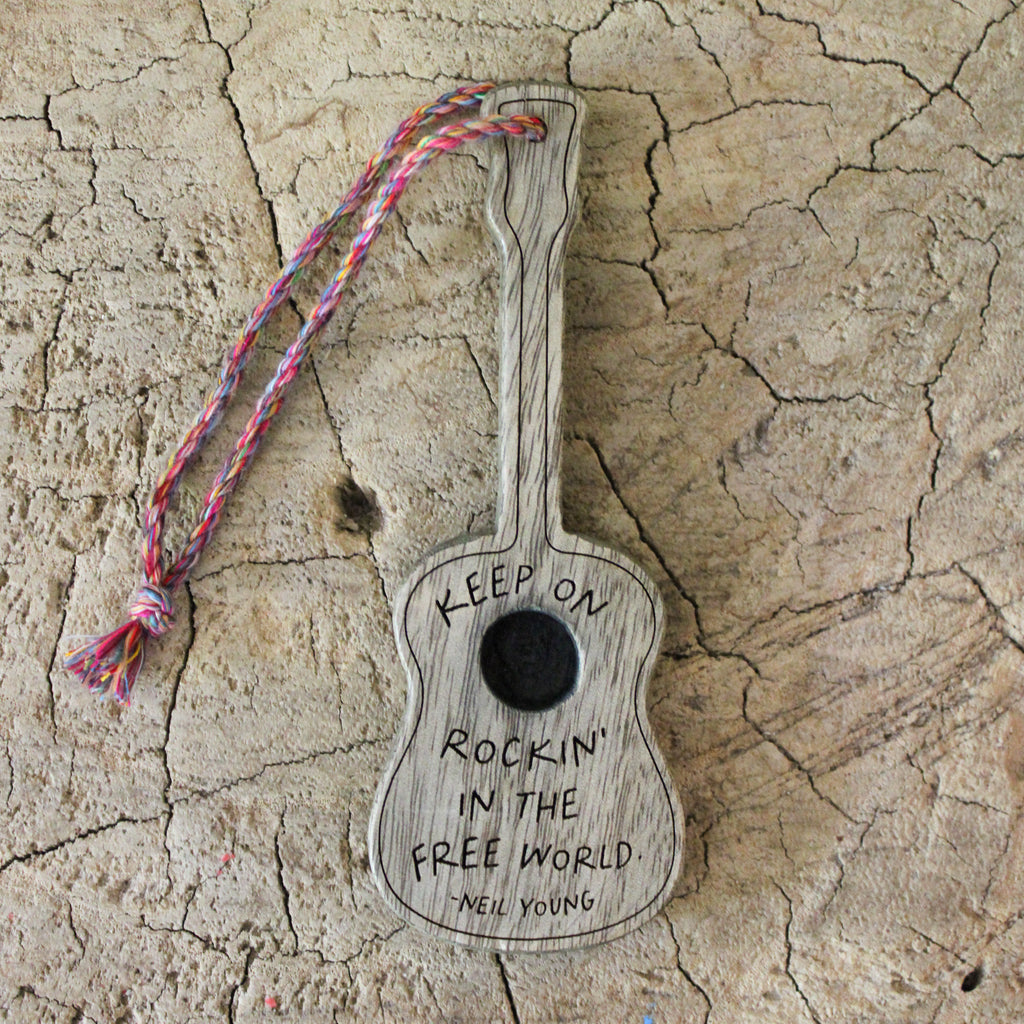 Keep On Rockin' (Neil Young) Wooden Guitar