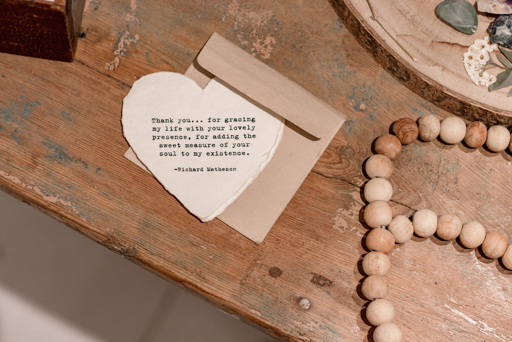 Assorted Set of 25 Mini Deckled Heart Cards & Envelopes