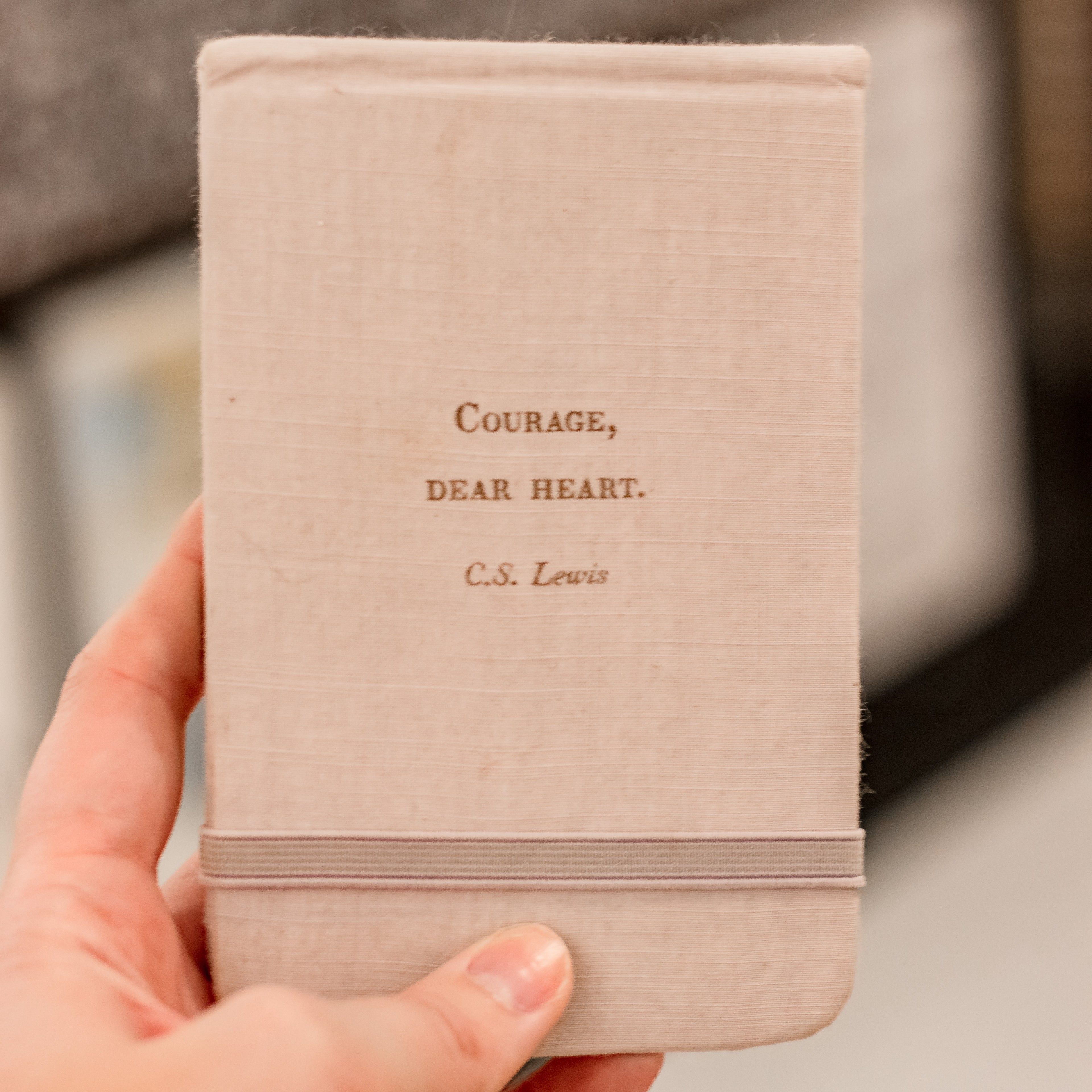 Courage Dear Heart Fabric Notebook