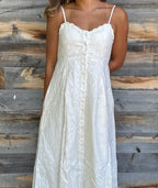 Button Down Cream Eyelet Dress