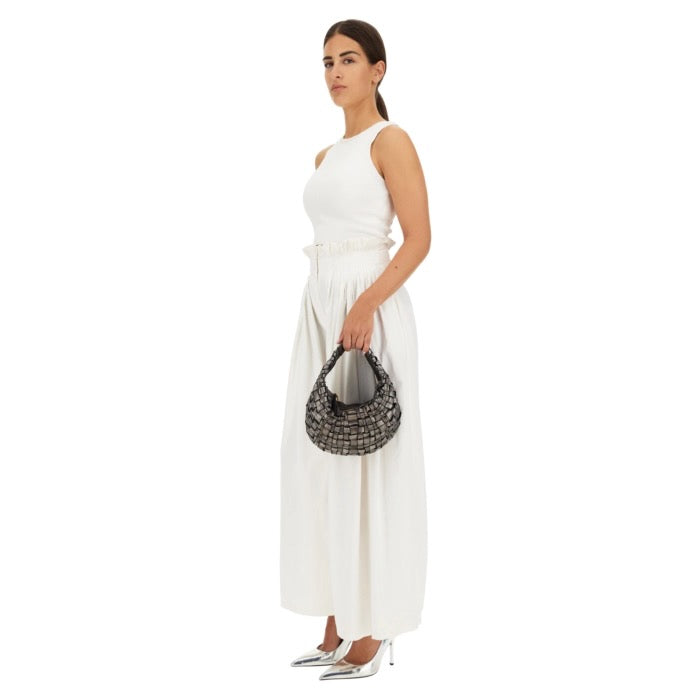 Small Shoulder Bag in Woven Cowhide