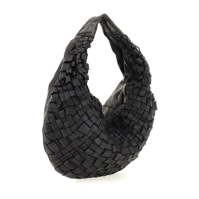 Small Shoulder Bag in Woven Cowhide