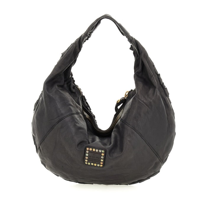Small Shoulder Bag in Woven Cowhide