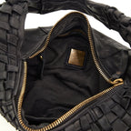 Small Shoulder Bag in Woven Cowhide